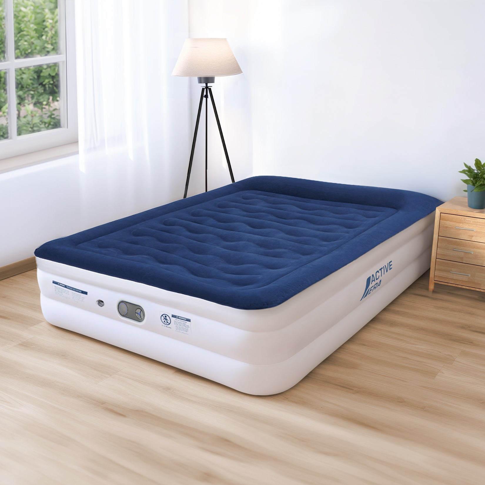 King Size Comfort Plus Air Bed – Navy/White Free Delivery