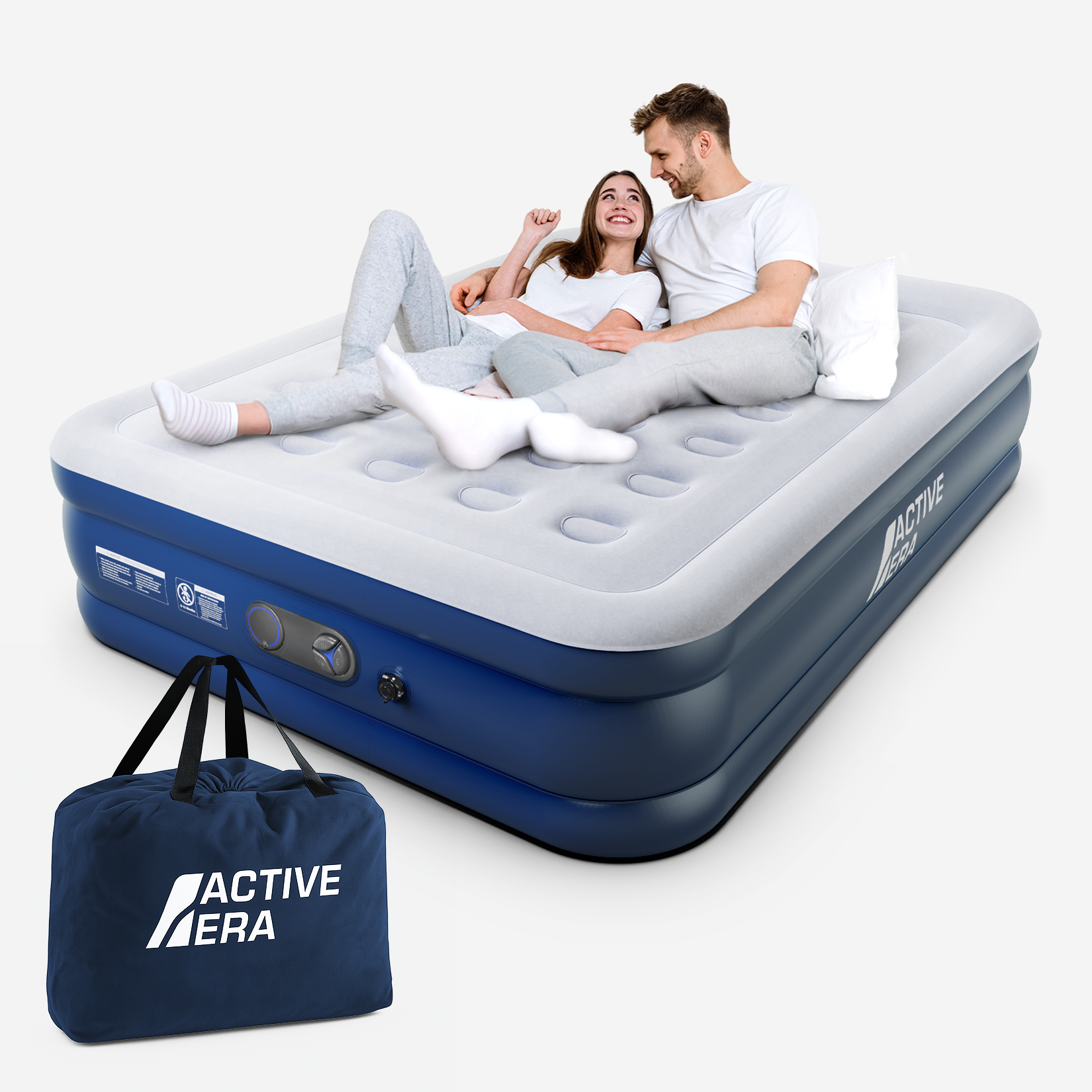 Double Size Comfort Air Bed – Grey/Navy