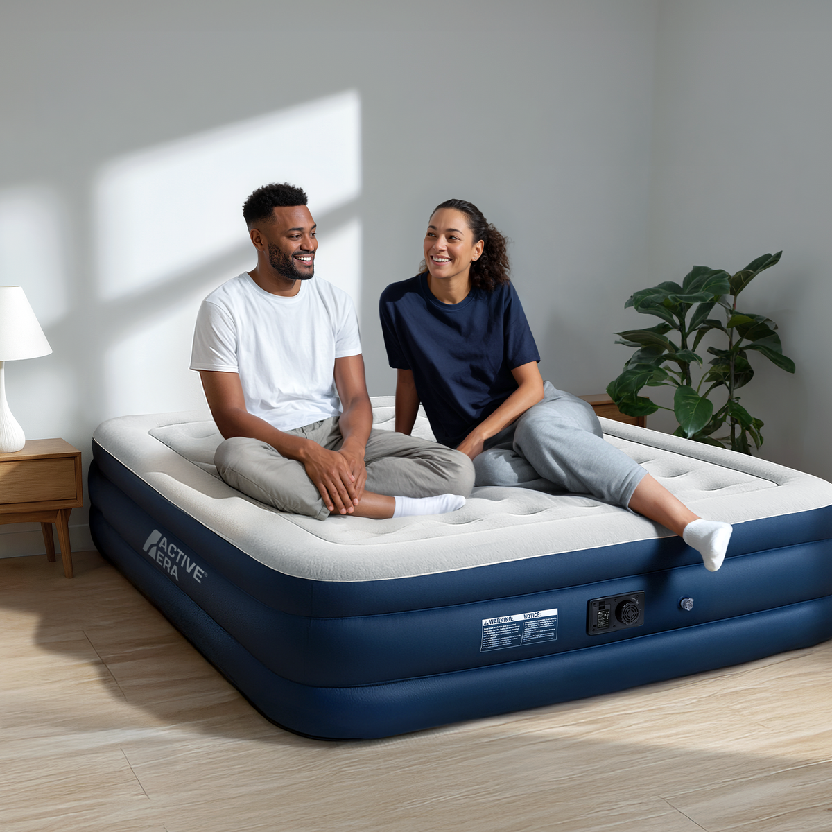 Double Size Comfort Air Bed – Grey/Navy