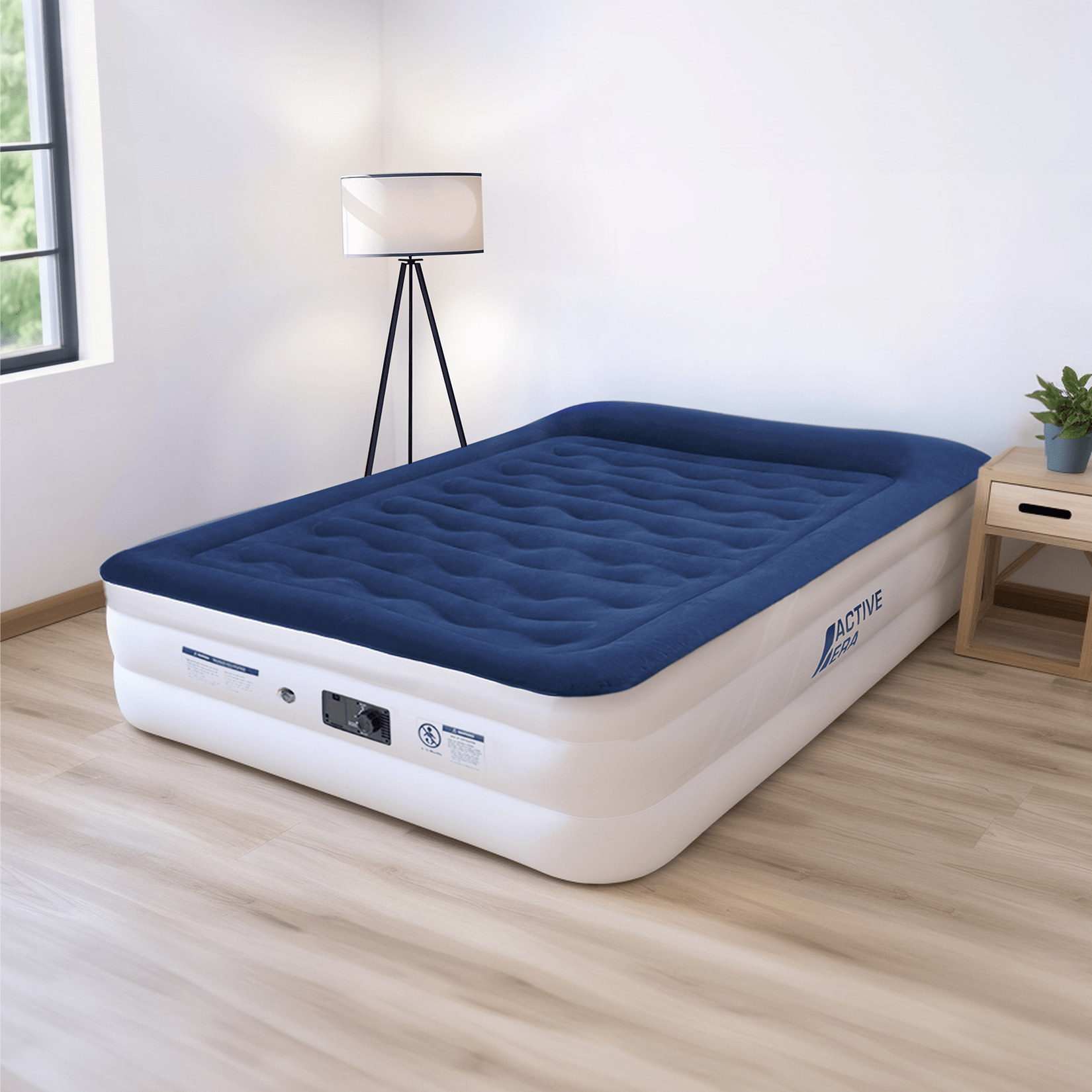 Double Size Comfort Plus Air Bed – Navy/White