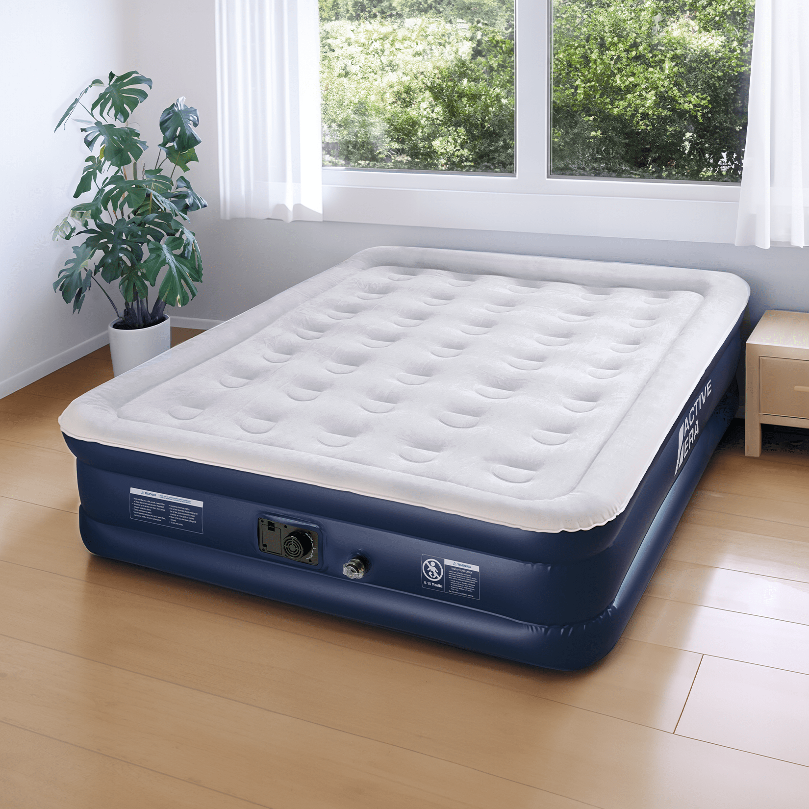 King Size Comfort Air Bed Grey Navy Free Delivery Active Era