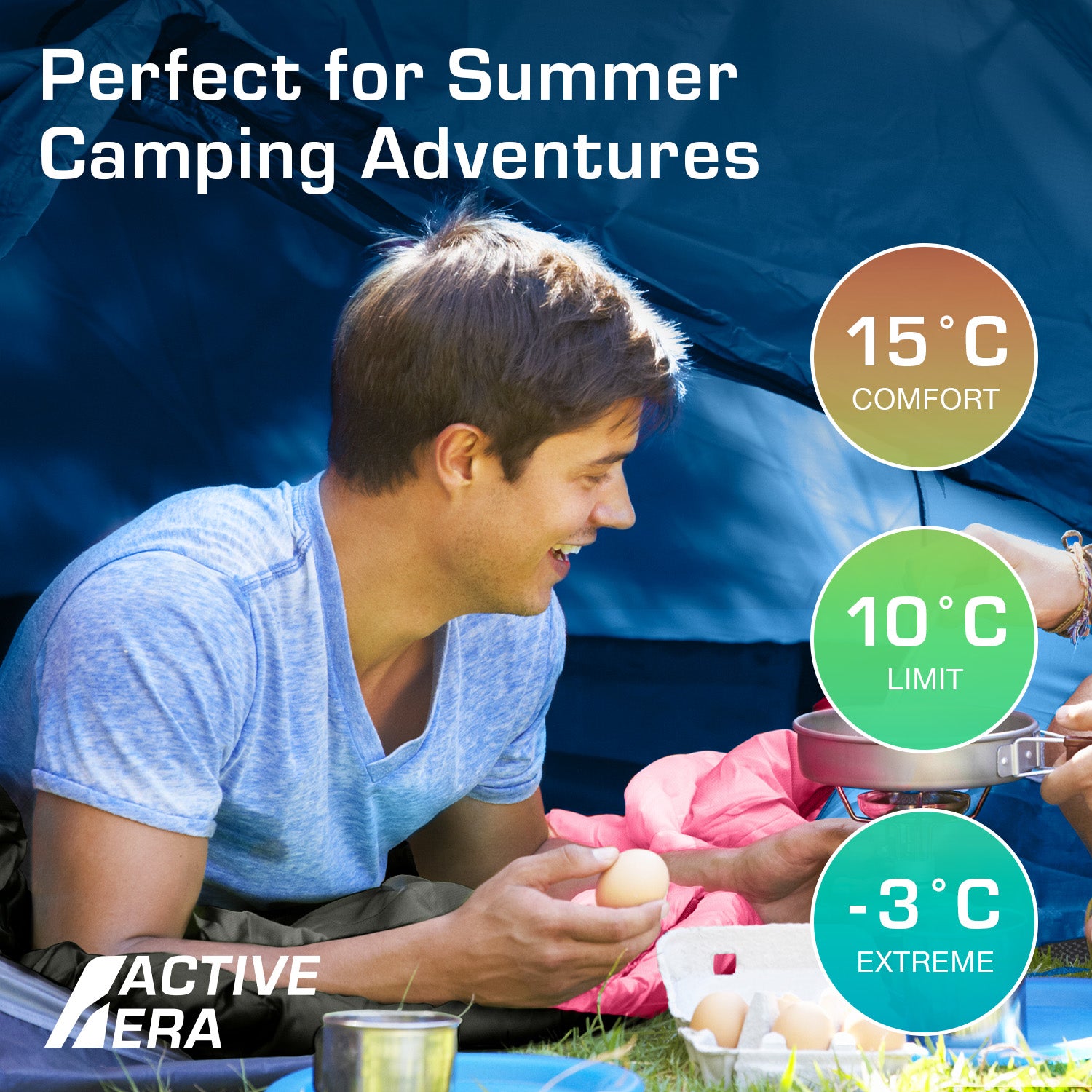 Lightweight Summer Sleeping Bag – 200GSM Compact Envelope Design - 2 Seasons - Pink