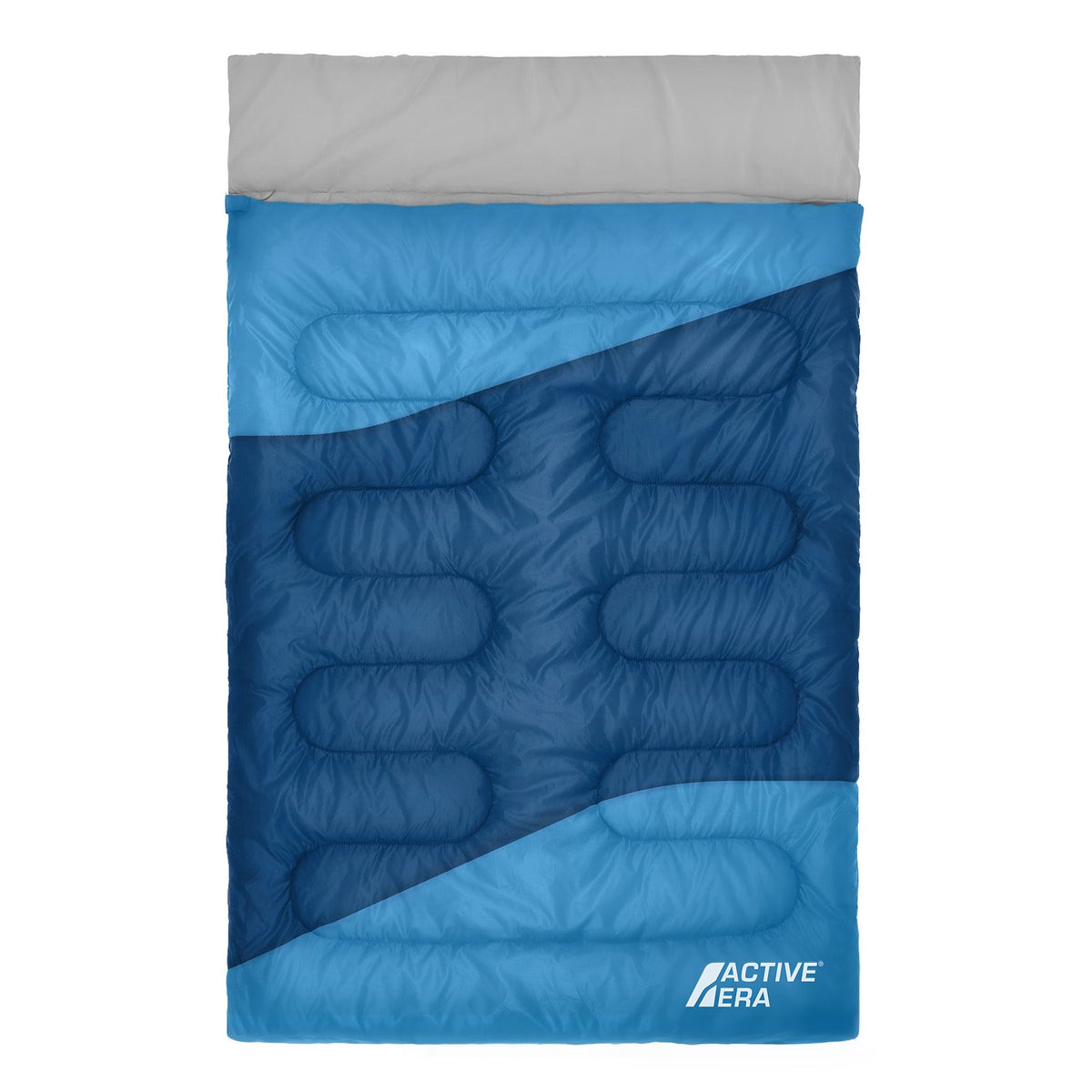 3 Season Double Sleeping Bag – 250GSM with Pillows & Convertible Design - Blue
