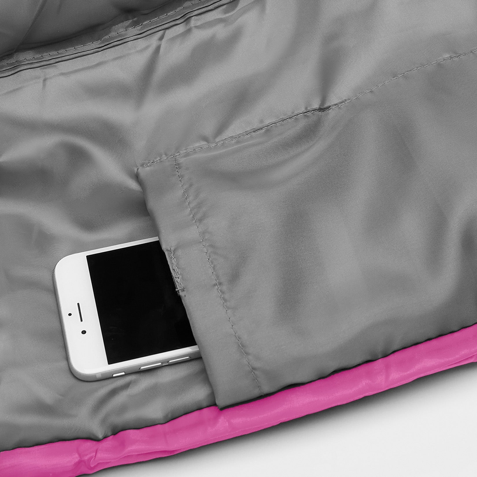 3–4 Season Mummy Sleeping Bag – Extra Warm 300GSM with Hood & Compression Sack - Pink