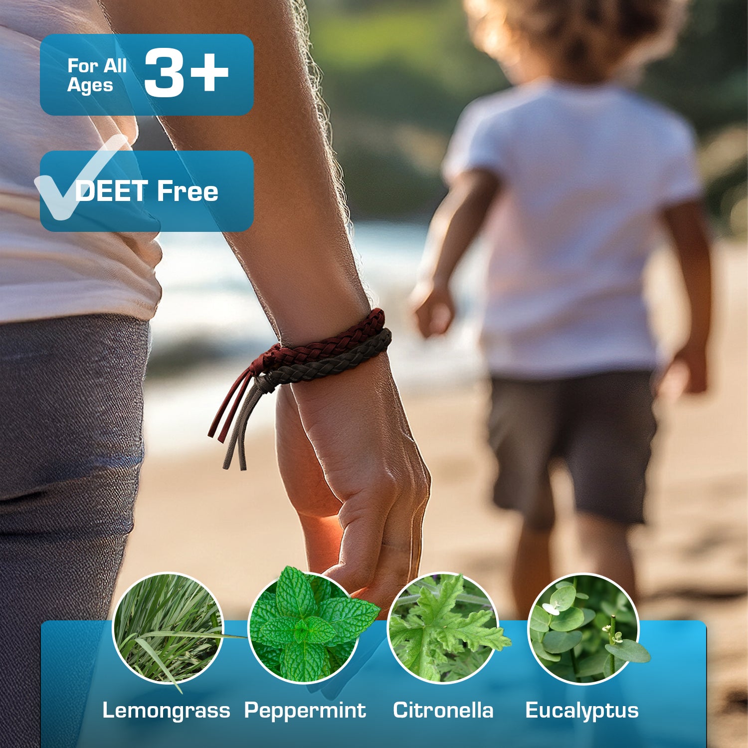 Adventure Mosquito Repellent Bands - 18 Pack - Black, Brown and Red