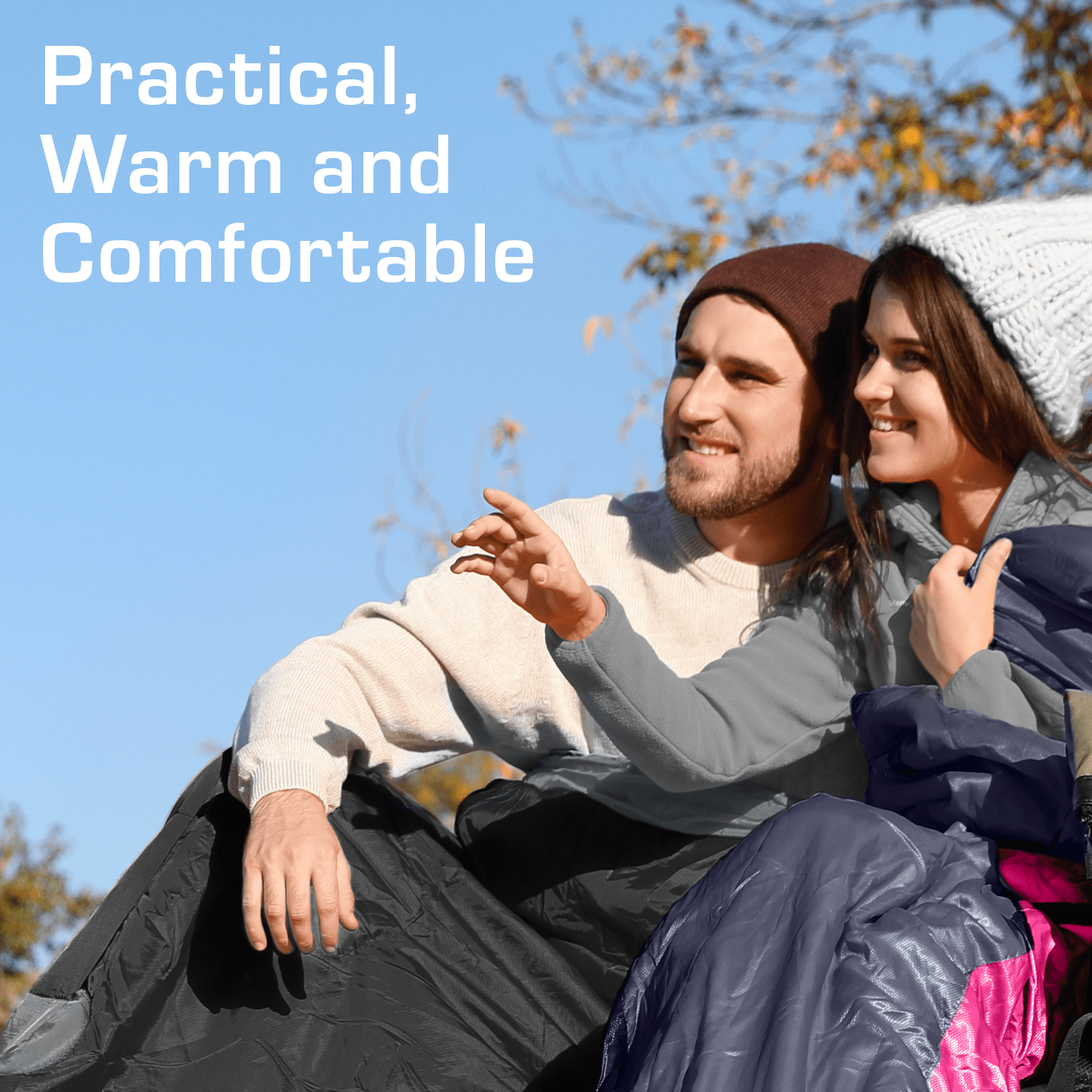 Premium Lightweight Waterproof Sleeping Bag – Compact 250GSM for Mild Weather - Pink