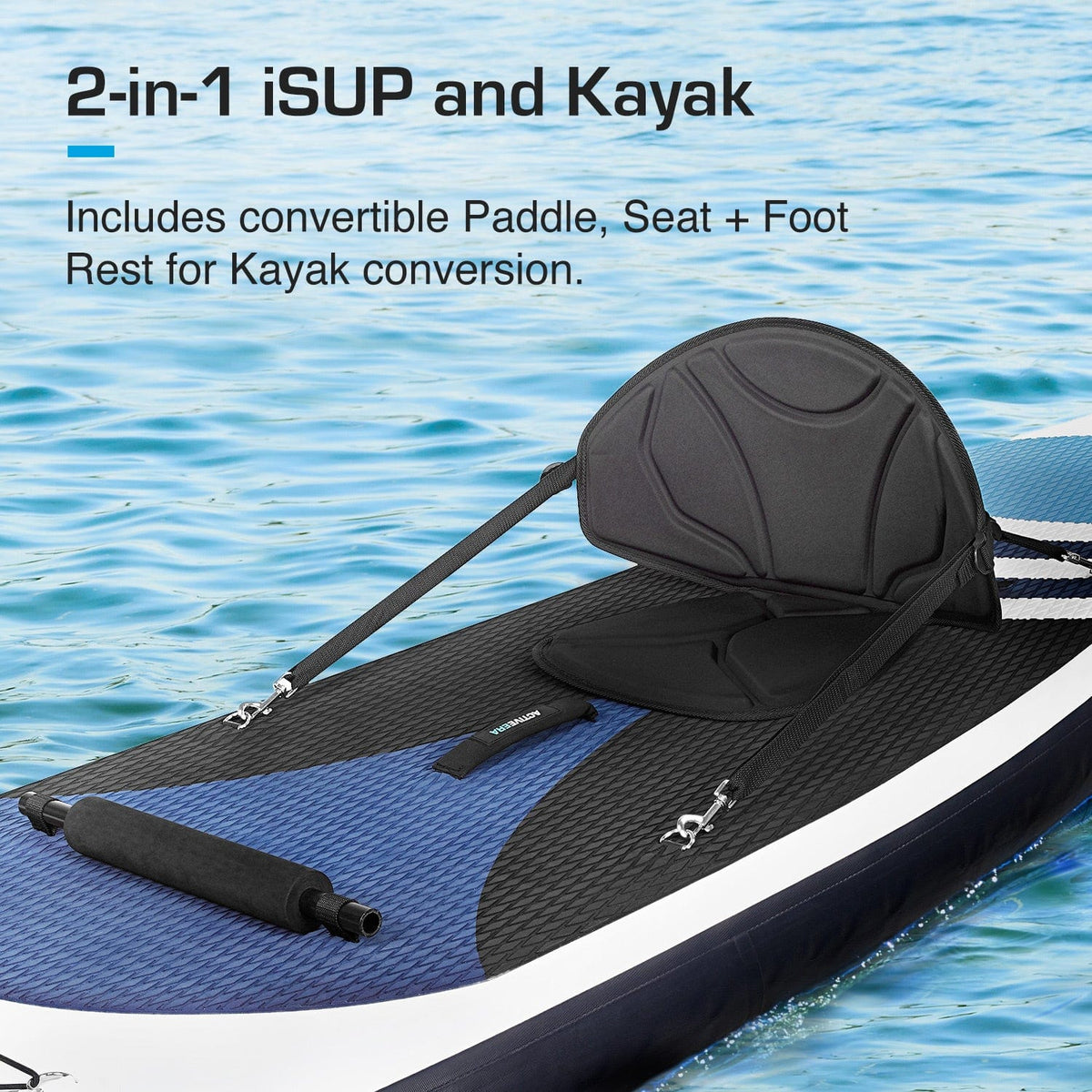 2-In-1 Paddle Board 10'5 - Inflatable SUP with Kayak Conversion