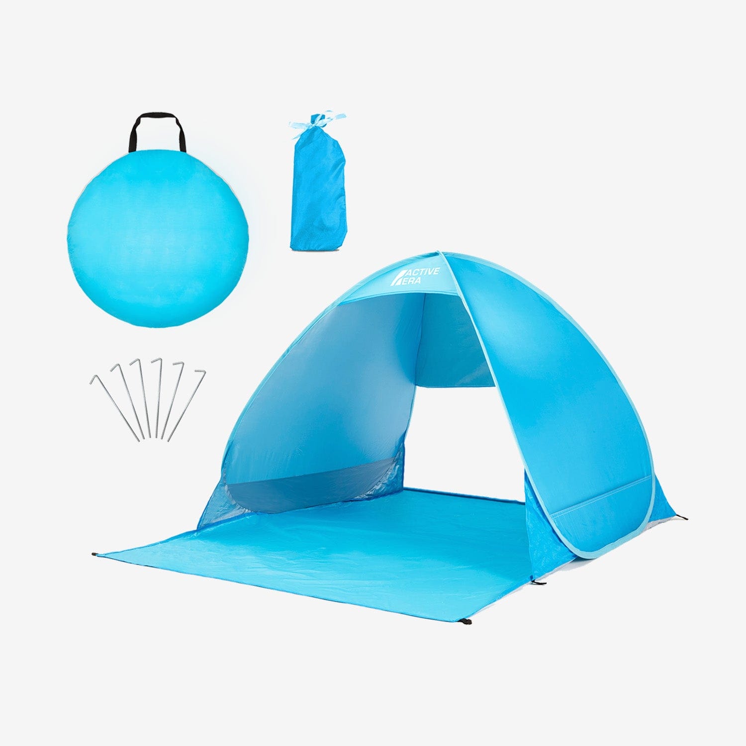 DAYMO Pop Up Beach Tent - UV 50+, Waterproof, For 2-4 People, Includes Carry Bag (Aqua Green)