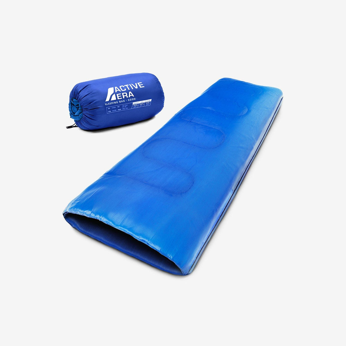 Lightweight Summer Sleeping Bag – 200GSM Compact Envelope Design - 2 Seasons - Blue