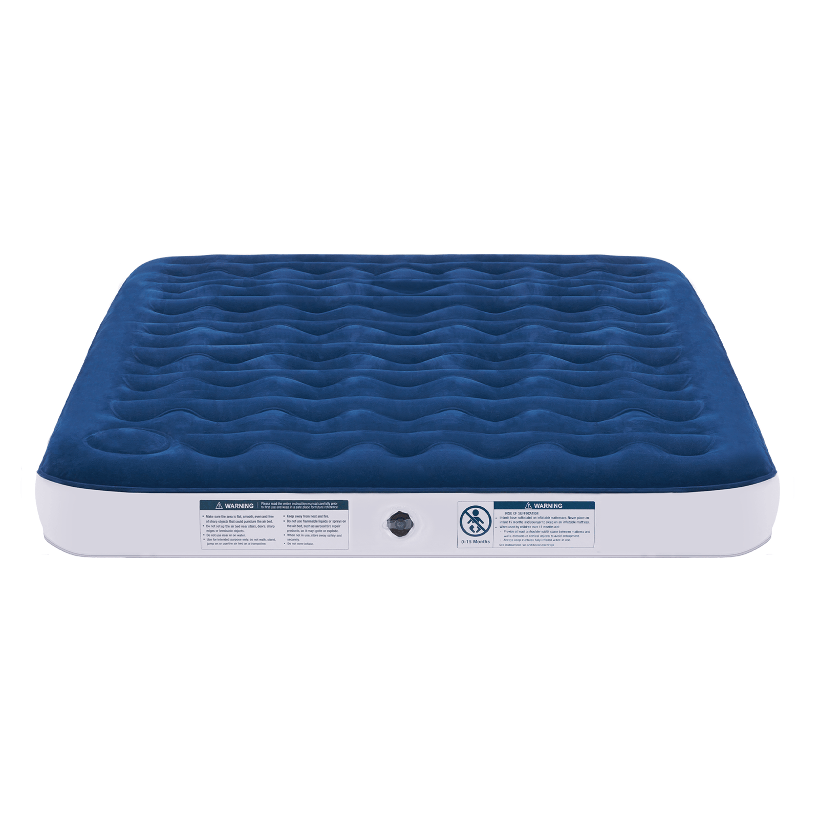 King Size Camping Air Bed Navy/White Free Delivery Active Era
