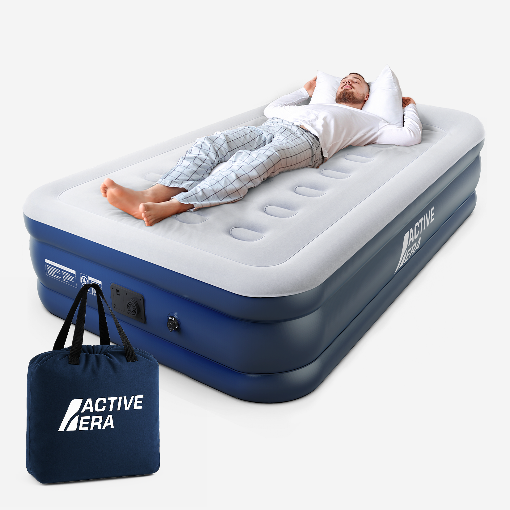 Single Comfort Air Bed – Grey/Navy