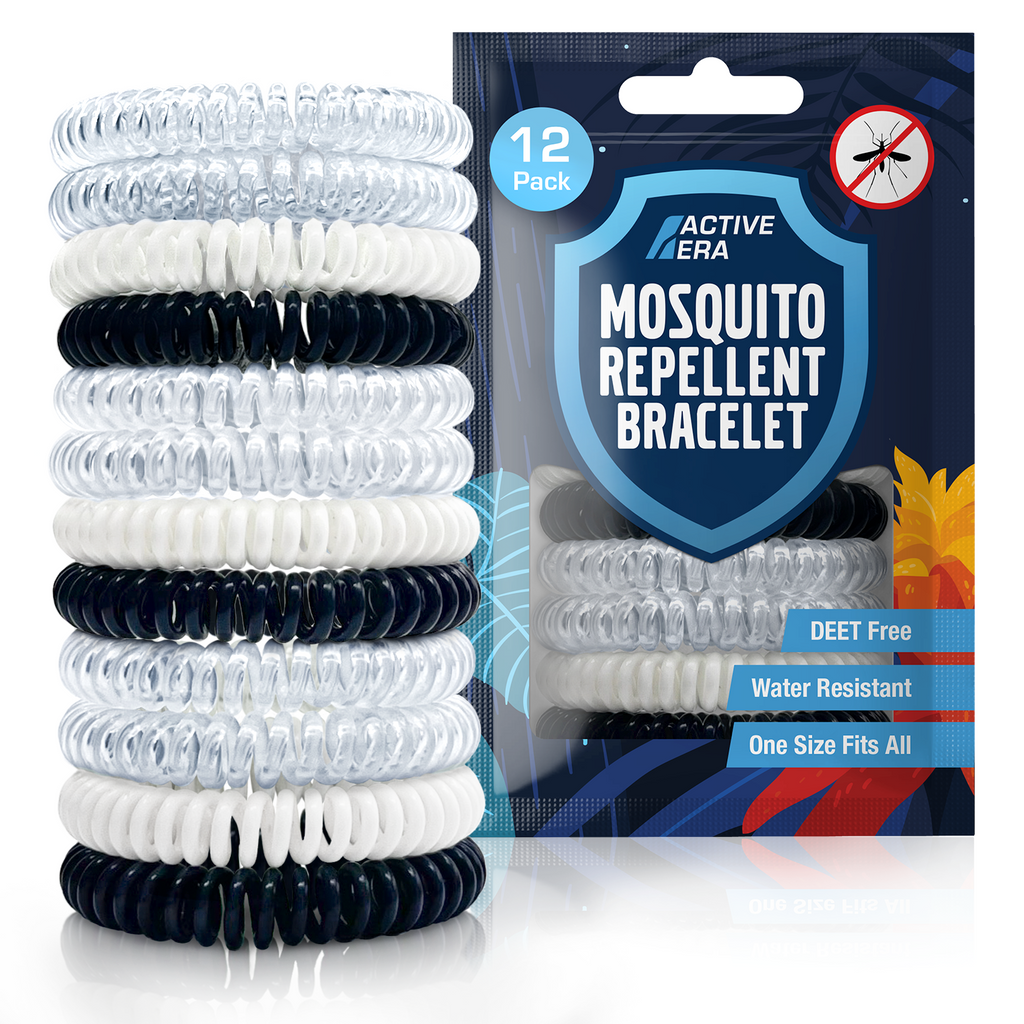 Explorer Mosquito Repellent Bands 12 Pack Black White Clear