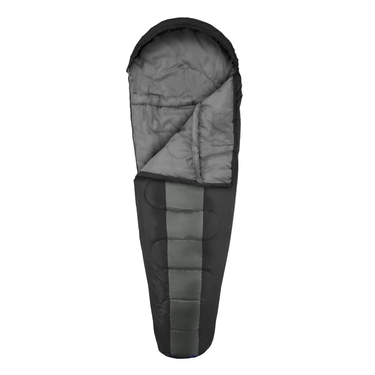 3–4 Season Mummy Sleeping Bag – Extra Warm 300GSM with Hood & Compression Sack - Black