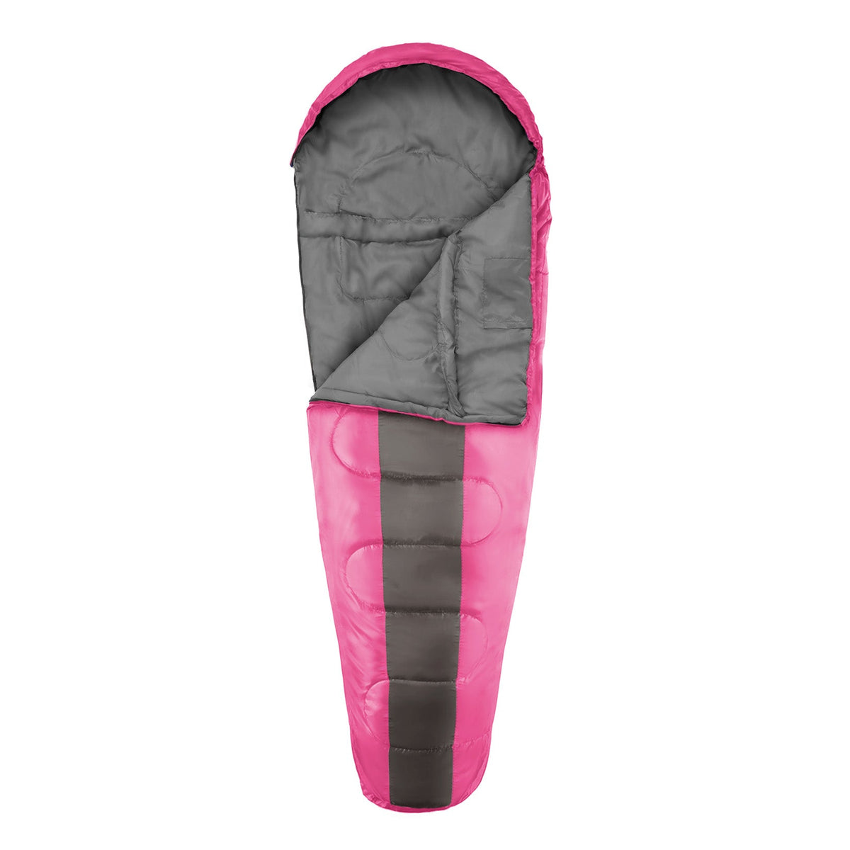 3–4 Season Mummy Sleeping Bag – Extra Warm 300GSM with Hood & Compression Sack - Pink