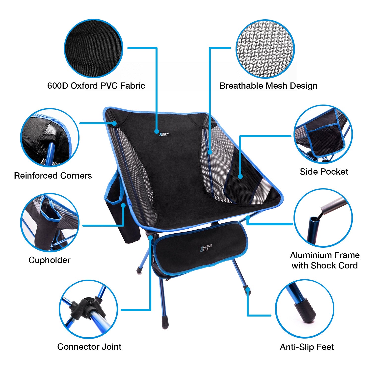 Premium Camping Chair - Ultra Lightweight, Compact Folding Chair