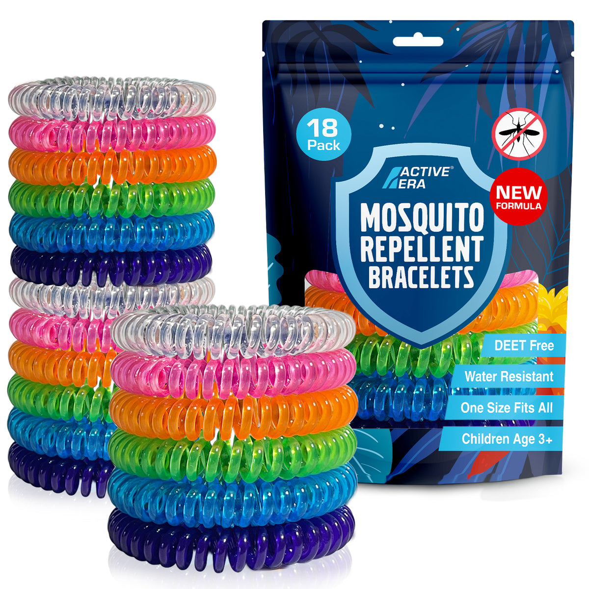 Explorer Mosquito Repellent Bands - 18 Pack - Multicolour
