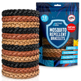 Adventure Mosquito Repellent Bands - 12 Pack - Black and Brown