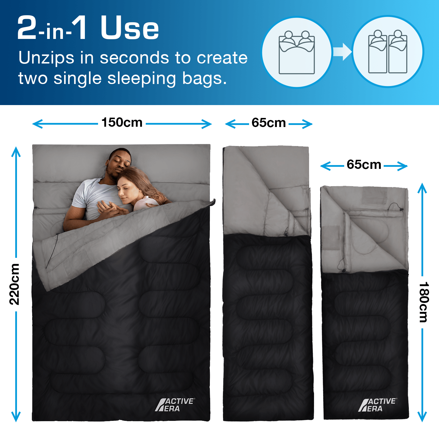 3 season sales double sleeping bag