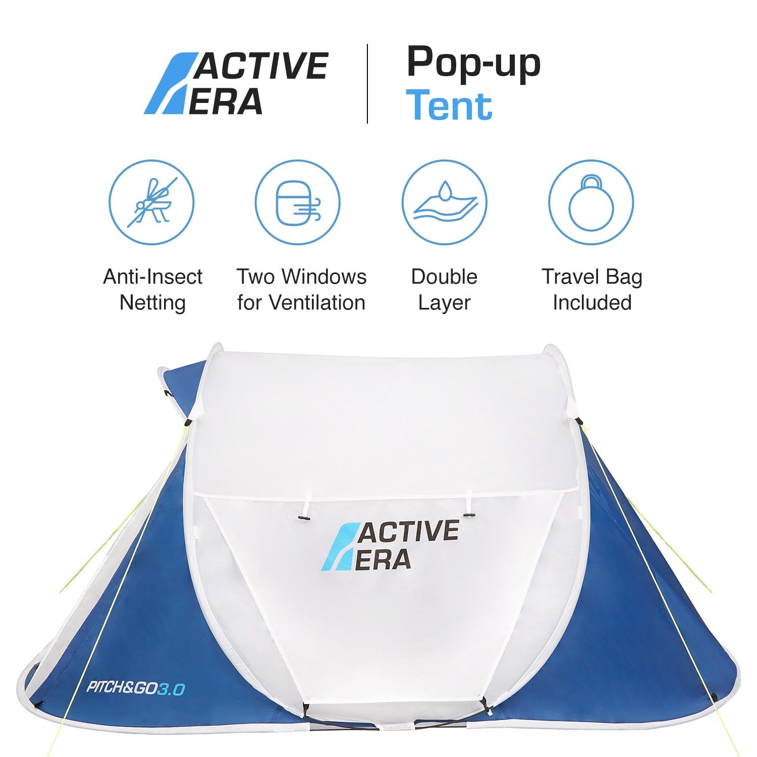 pitch and go pop up tent Large 2 Person Pop-Up Tent - 2 Layer Waterproof & 100% Storm Proof | Free Delivery