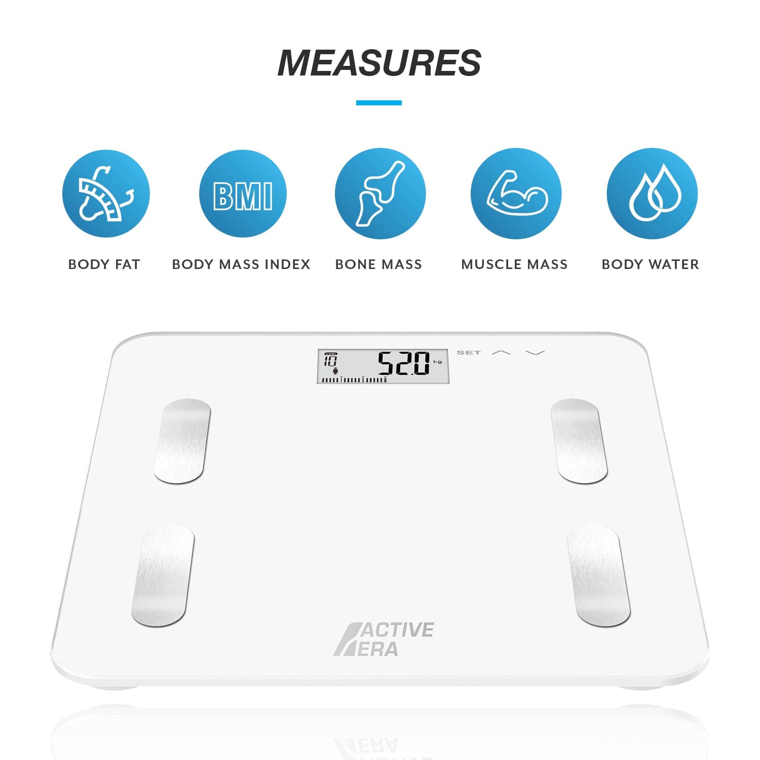Digital Bathroom Scales - White