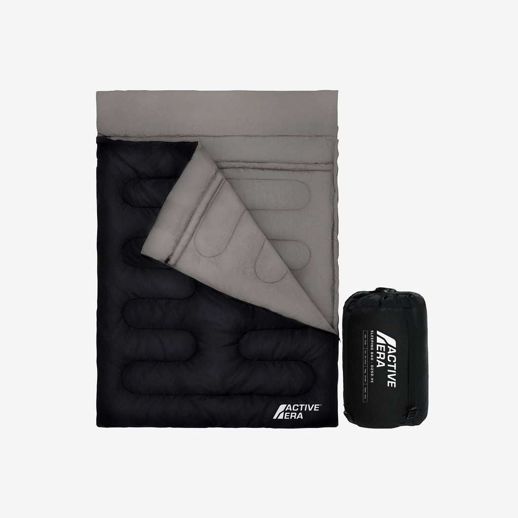 3 Season Double Sleeping Bag 250GSM Pillows & Convertible Design