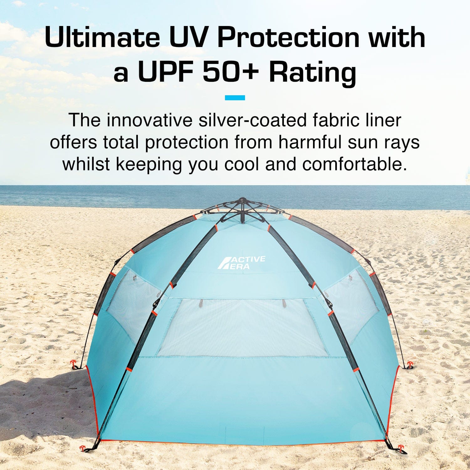 active era beach tent 3-4 Person Luxury Beach Tent with UPF 50+ Rated Sun Protection | Free Delivery