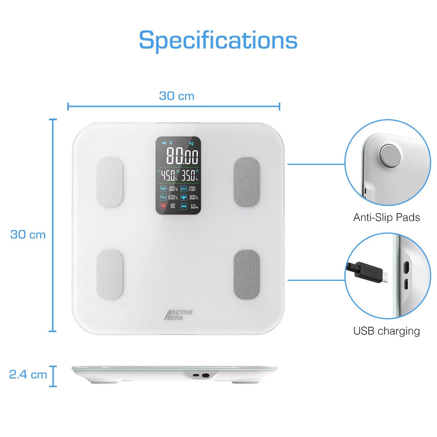 Smart Bathroom Scales V2 White Free Delivery Active Era